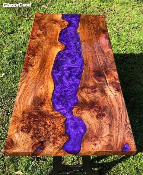 Purple Resin River Table Glasscast