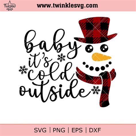 Baby Its Cold Outside Svg Snowman Face Svg Merry Christmas Svg