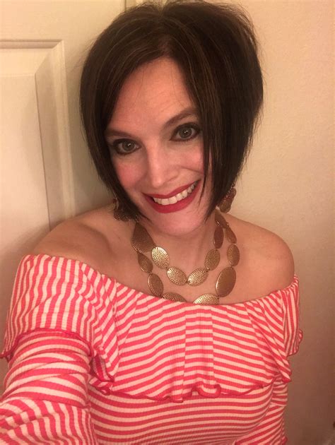 Lisa From Tx Is Killin It In Her Coral Stripped Off Shoulder Blouse