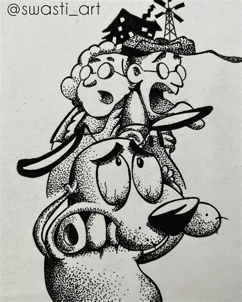 Courage The Cowardly Dog Drawing Tattoo Click Here To Visit Our Gallery