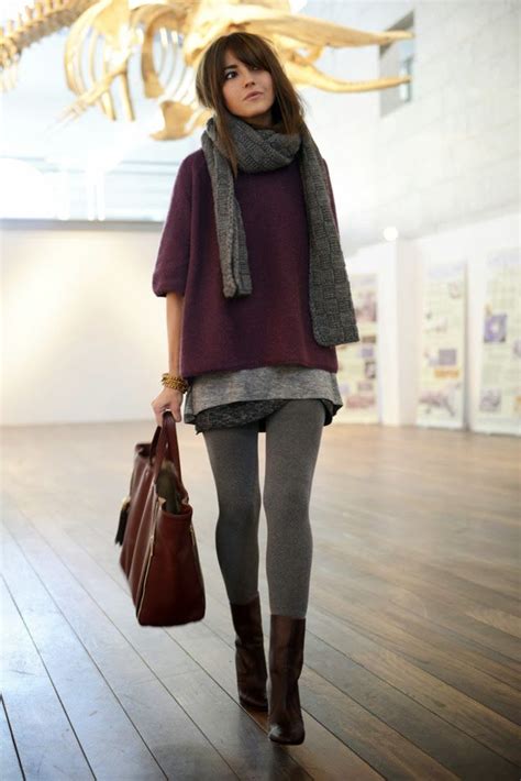 Winter Outfits With Grey Leggings Addicfashion