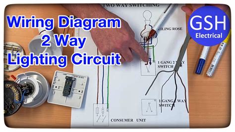Wiring Diagram 2 Way Switching Of A Lighting Circuit Using The 3 Plate