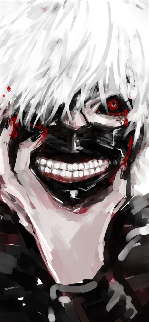 Male anime character wearing white collared top digital kaneki ken, tokyo ghoul, one person, lifestyles, real people. 1125x2436 Kaneki Ken Tokyo Ghoul Iphone XS,Iphone 10 ...