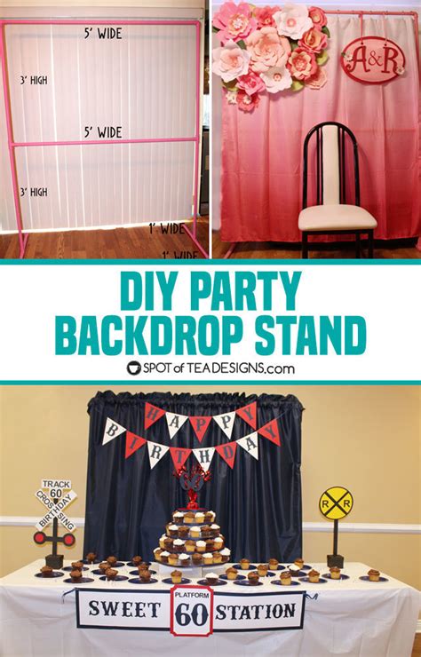 So choose a backdrop stand that gives you what you need. DIY Party Backdrop Stand (Guest Post) | Spot of Tea Designs