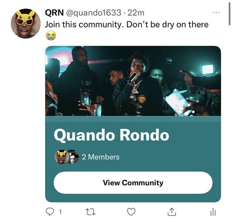 If You Like Twitter And Support Quando Rondo Than Go Follow The Twitter Quando1633 And The