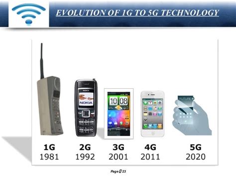 Presentation On 1g2g3g4g5gcellular And Wireless Technologies