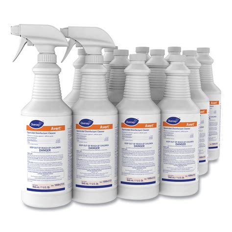 Diversey Avert Sporicidal Disinfectant Cleaner 32 Oz Spray Bottle 12