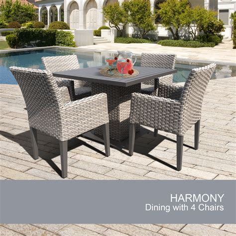 Shop our best selection of square kitchen & dining room tables to reflect your style and inspire your home. Patio Square Dining Table Set with 4 Chairs | Design ...