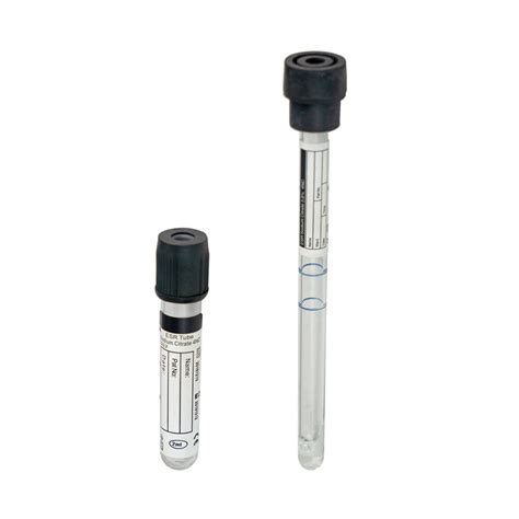 Pet Glass 1 28ml Black Top Sodium Citrate Vacuum Blood Collection Tube