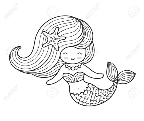 Mermaid Clipart Outline 10 Free Cliparts Download Images On