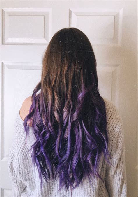 Brown To Purple Ombré Hair 💜 Purple Ombre Hair Dyed Hair Purple