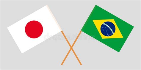 Brasil E Japão As Bandeiras Brasileiras E Japonesas Proporção Oficial