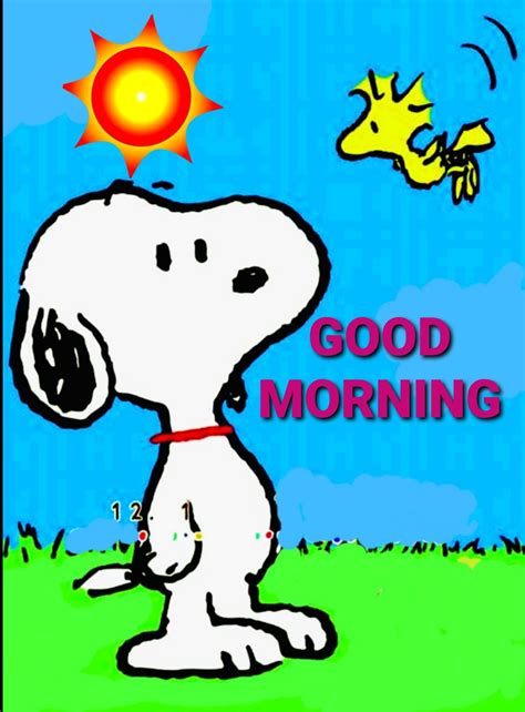 スヌーピー GOOD MORNING Good morning snoopy Peanuts snoopy woodstock