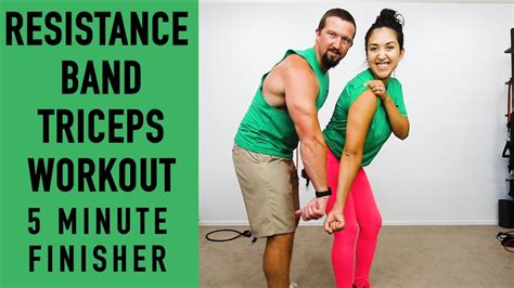 Resistance Band Tricep Workout 5 Minute Finisher Triceps Resistance