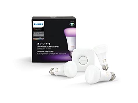 아마존 Philips Hue 3 Ct 60w White And Color Ambiance A19 Smart Bulbs