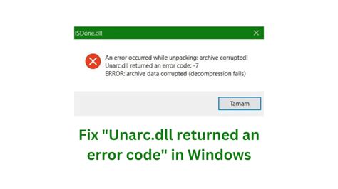 How To Fix Unarc Dll Returned An Error Code In Windows Trendblog Net