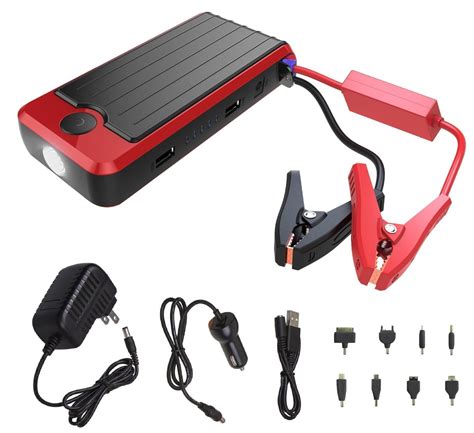 Worry less with this best portable car battery jump starters from leelboxsuperpow. PowerAll PBJS12000R Rosso Red/Black Portable Power Bank ...