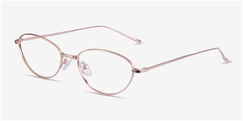 feather oval rose gold glasses for women eyebuydirect