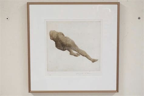 KNUT STEEN LIMITED EDITION PRINT OF A RECLINING NUDE 9 1 2 X 9 INCH