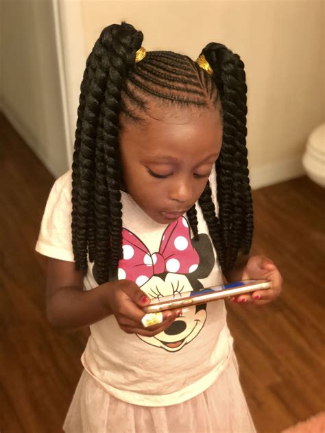 Kids Braided Style W Crochet Twists For Ponytails Done By Hair By