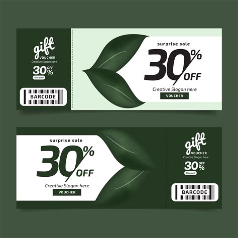 Maybe you would like to learn more about one of these? Gift Voucher Premium Design Nature Leaves Green Voucher ...