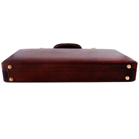 Zint Genuine Leather Vintage Style Hard Briefcase Slim Design Zint