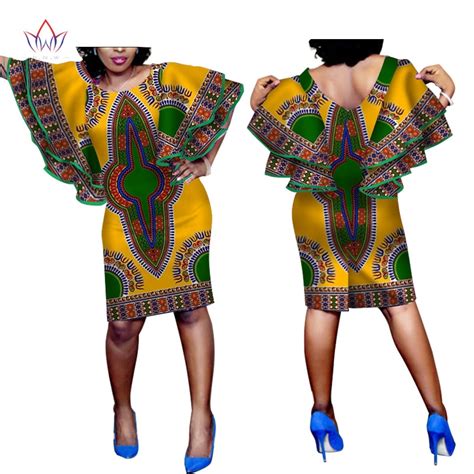 2017 Sexy Print African Dresses For Women Plus Size Elegant Long