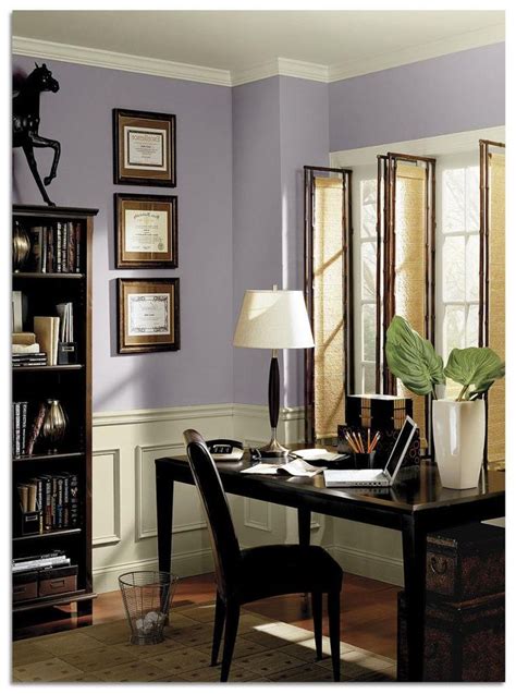 Office Interior Paint Color Ideas Benjamin Moore Wisteria Home Office