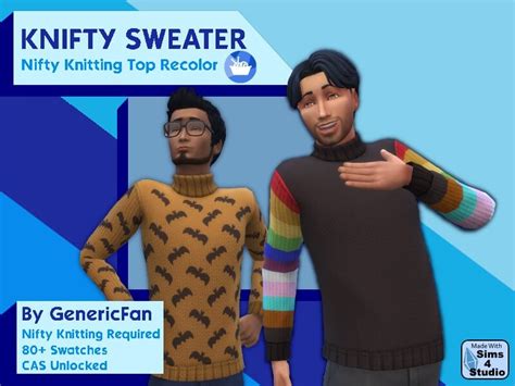 Sims 4 Knifty Sweater Nifty Knitting Recolor The Sims Game