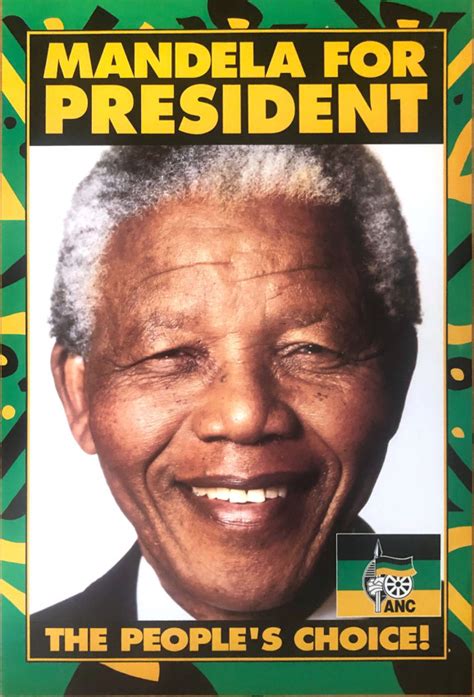 Large Original Nelson Mandela Anc 1994 Election Poster Auction 88