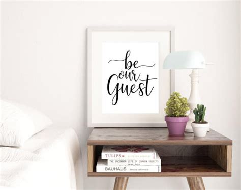 Printable Be Our Guest Be Our Guest Quote Bedroom Wall Decor Guest