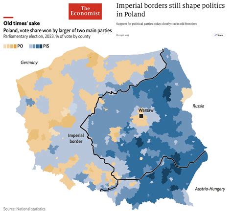 Former Imperial Boundaries And Population Density In Polands 2023