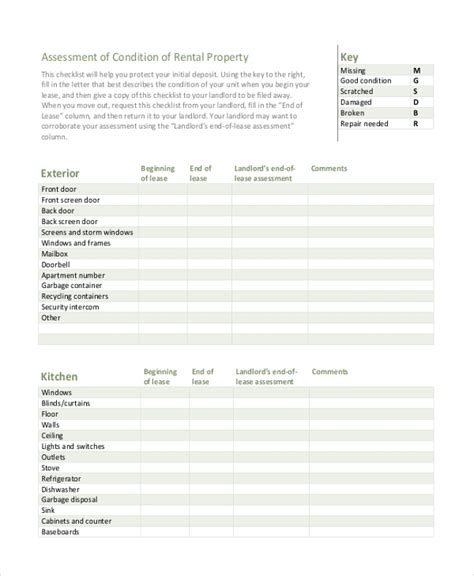 Free 9 Sample Property Assessment Forms In Pdf Ms Word