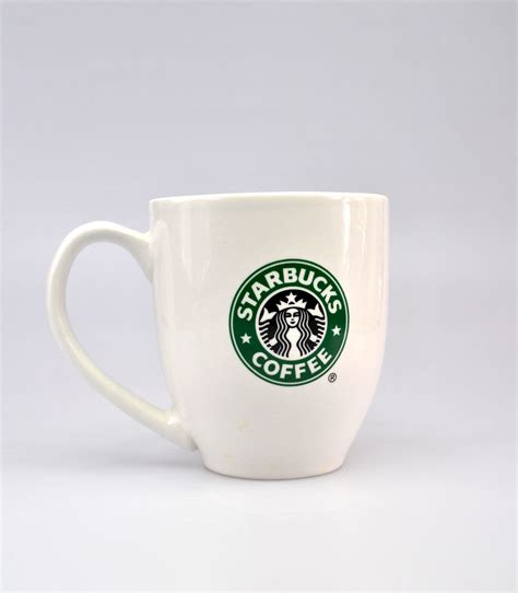 Starbucks Coffee Tea Cup Mug 2007 Classic 14 Oz White Green Etsy
