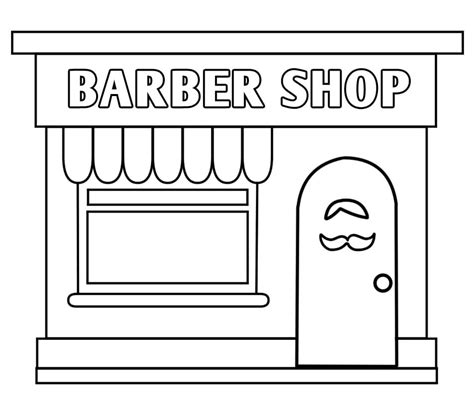 Barber Shop Coloring Pages