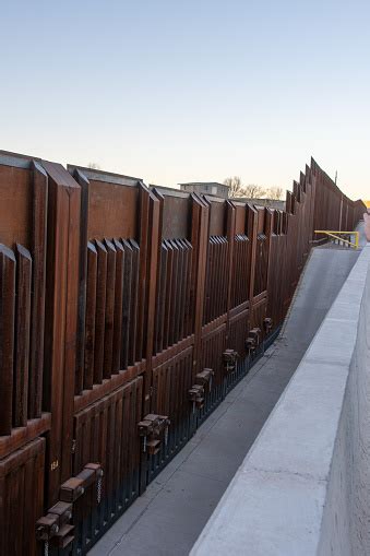 International Border Wall Between Mexico And The United States Stock