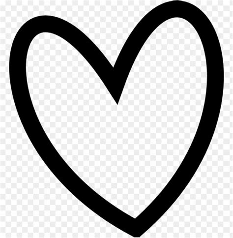 Black Heart Outlines Heart Clipart Black And White Png Image With