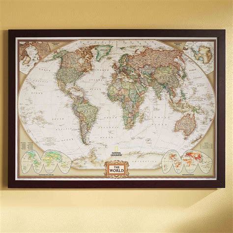 Framed And Laminated Wall Maps National Geographic Store