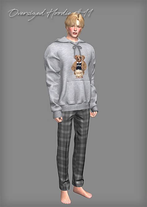 Desires Cc Finds Nuribatsal Male Oversized Hoodie Sims 4 25