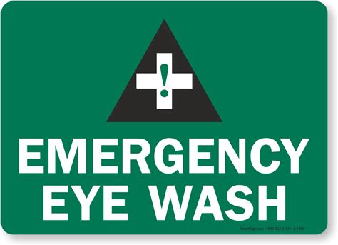 Emergency Eye Wash Signs Emergency Eyewash Labels