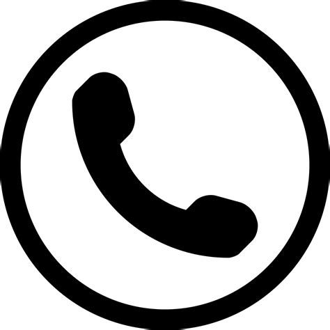 Auricular Phone Symbol In A Circle Svg Png Icon Free Download 56805