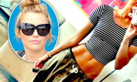 Miley Cyrus Tweets Picture Of Tiny Tummy Daily Mail Online