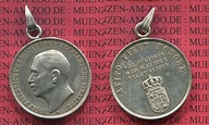Mecklenburg Strelitz Tragbare Silbermedaille mit Tragering 1914 ...