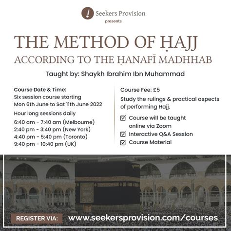 Hajj Course Seekers Provision