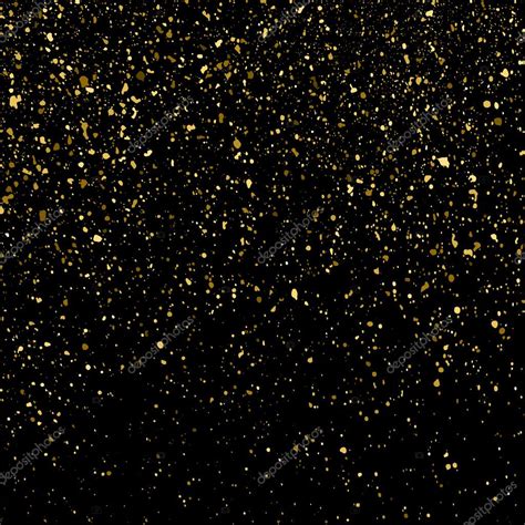 Gold Glitter Texture Black Background Golden Explosion Confetti Golden