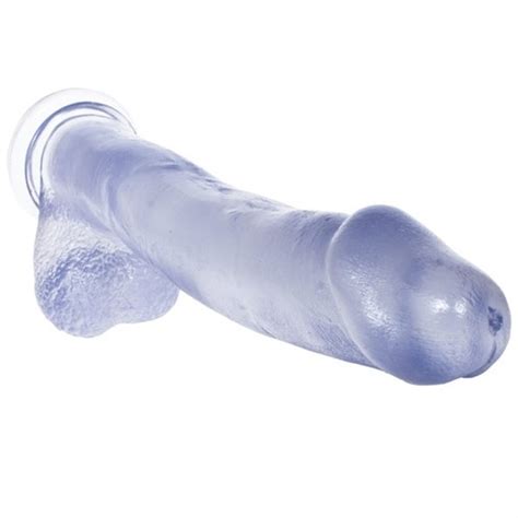 Basix 12 Dong Wsuction Cup Clear Sex Toys And Adult Novelties