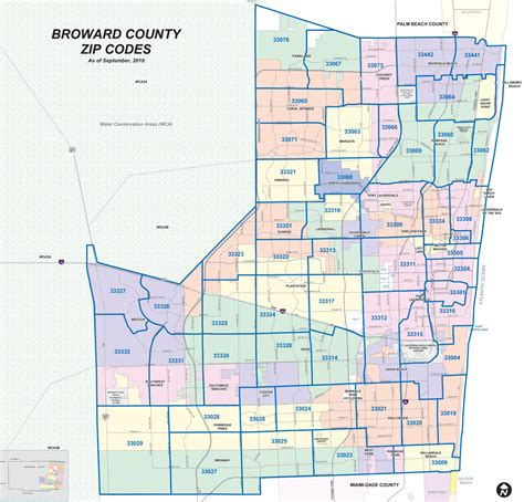 Broward County Zip Code Map Blank Map