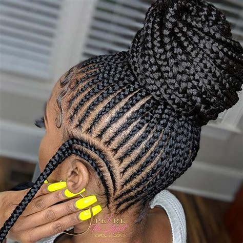 43 Cool Ways To Wear Feed In Cornrows Stayglam Braided Ponytail
