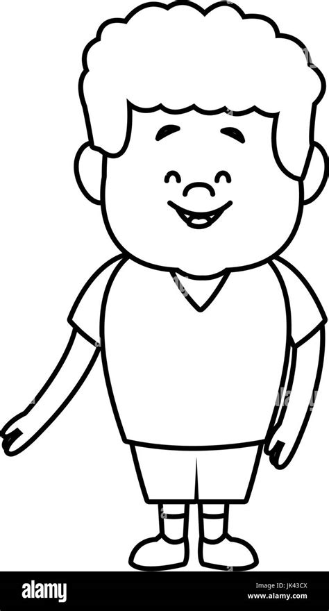 Little Boy Cartoon Character Cute Kid Standing Stock Vector Image And Art