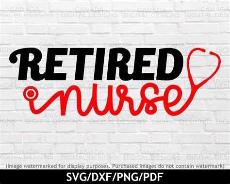 Retired Nurse Svg Retirement Svg Nurse Life Svg Nurse Etsy